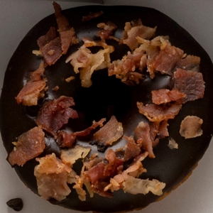 Picture of Chocolate Icing with Chopped Bacon